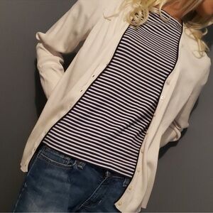 Ann Taylor Off-White Sweater with Ralph Lauren Top